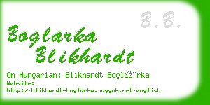 boglarka blikhardt business card